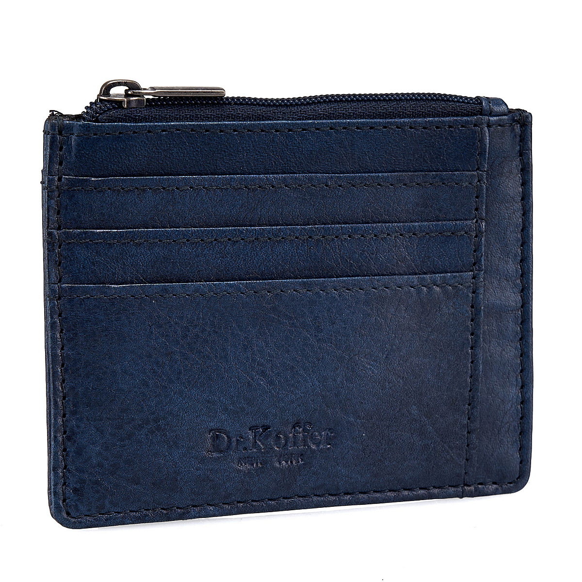 Кредитница Dr.Koffer из натуральной кожи синяя