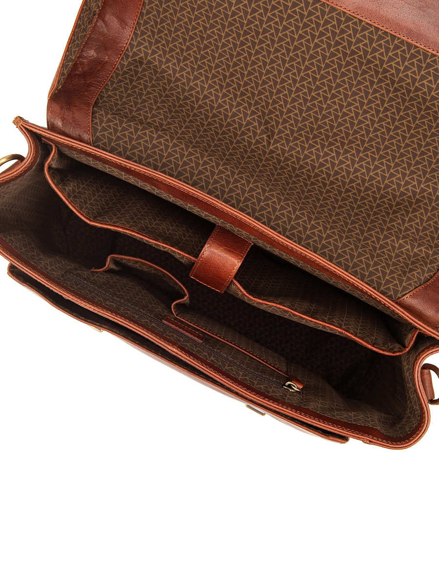 Портфель Dr.Koffer из натуральной кожи светло-коричневый