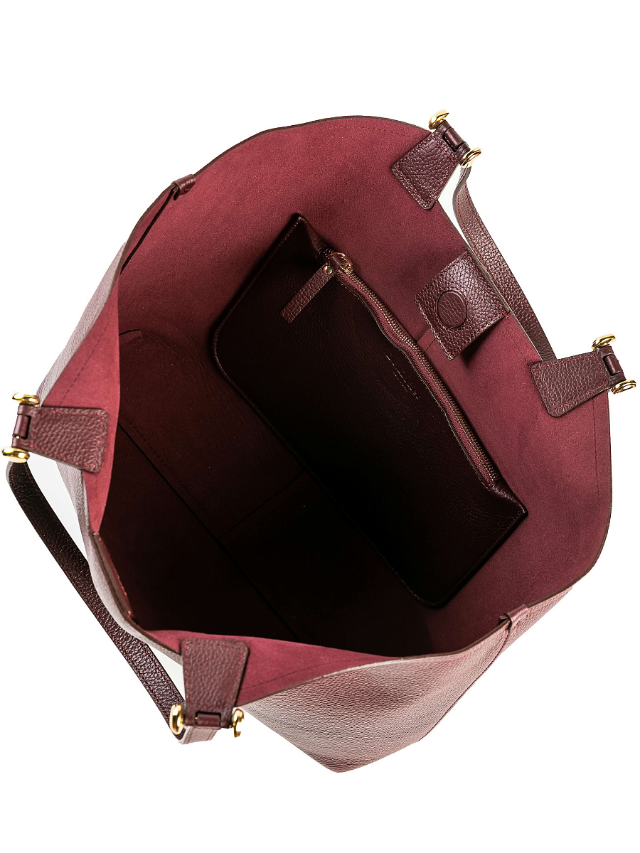 Женская сумка Dr. Koffer из натуральной кожи бордовая