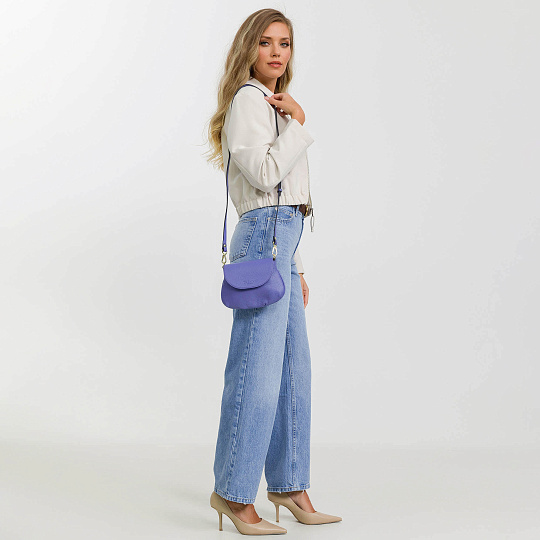 Женская сумка Dr. Koffer из натуральной кожи голубая