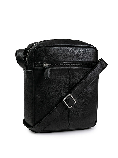 Сумка через плечо Dr.Koffer из натуральной кожи черная