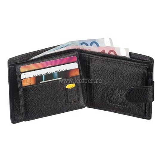 Портмоне Dr.Koffer из натуральной кожи черное