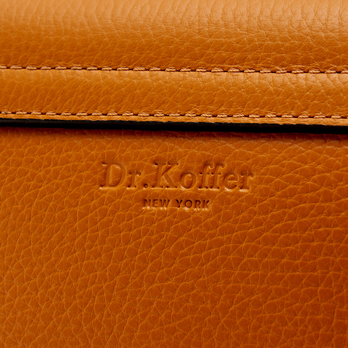 Женская сумка Dr. Koffer из натуральной кожи оранжевая