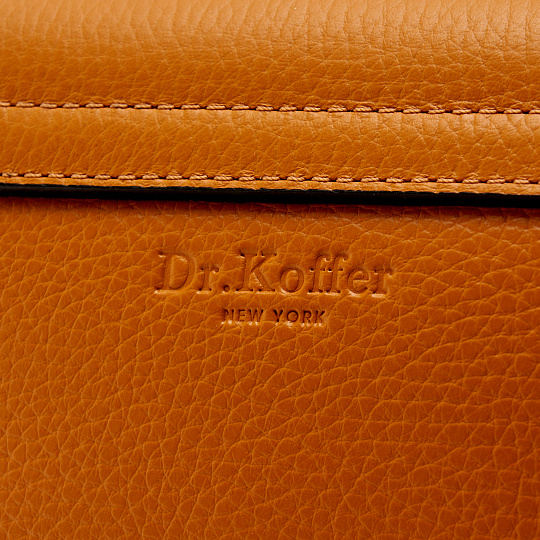 Женская сумка Dr. Koffer из натуральной кожи оранжевая