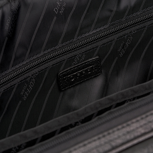 Деловая сумка Dr.Koffer из натуральной кожи черная