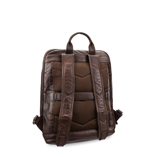 Рюкзак Dr.Koffer из натуральной кожи темно-коричневый