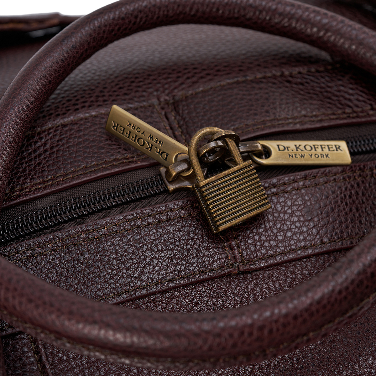 Сумка дорожная Dr.Koffer из натуральной кожи коричневая