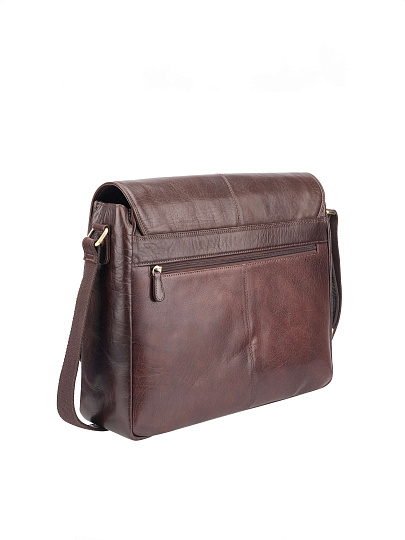 Деловая сумка Dr.Koffer из натуральной кожи коричневая