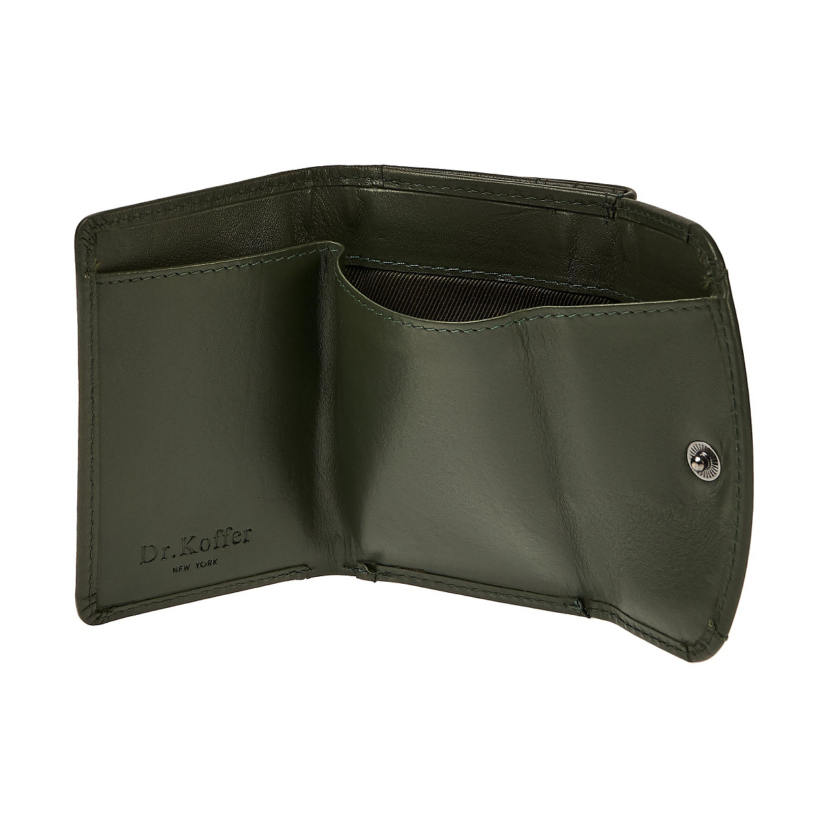 Портмоне Dr.Koffer из натуральной кожи зеленое