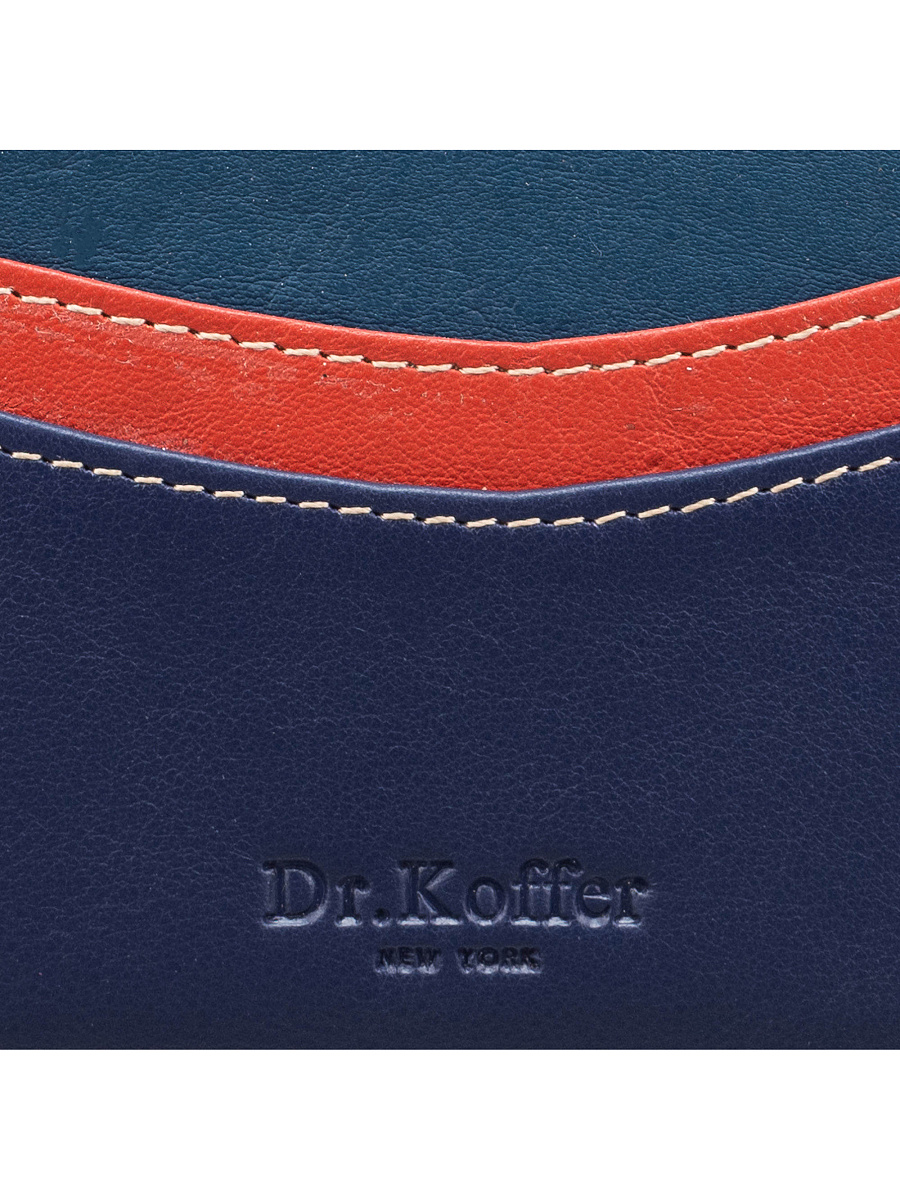 Кредитница Dr.Koffer из натуральной кожи фиолетовая