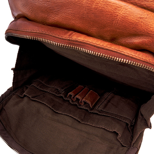 Рюкзак Dr.Koffer из натуральной кожи светло-коричневый