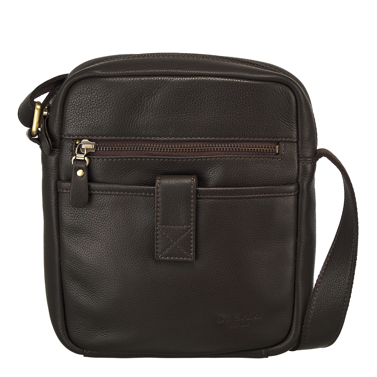 Сумка через плечо Dr.Koffer из натуральной кожи коричневая