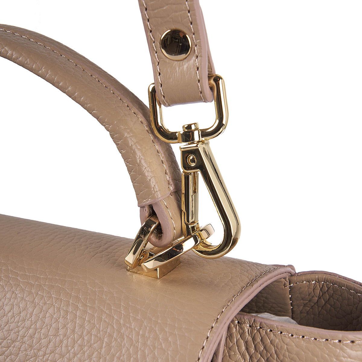 Женская сумка  Dr. Koffer из натуральной кожи бежевая