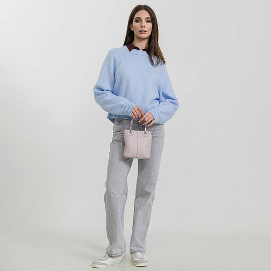 Женская сумка Dr. Koffer из натуральной кожи светло-розовая