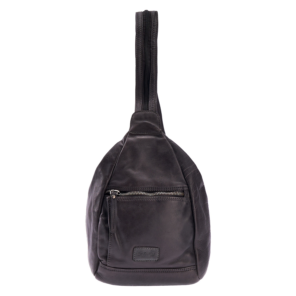 Сумка через плечо Dr.Koffer из натуральной кожи темно-серая