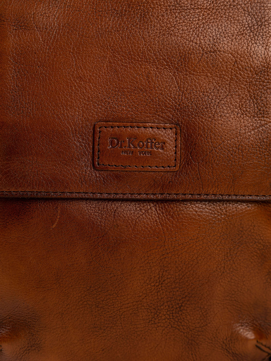 Сумка через плечо Dr.Koffer из натуральной кожи коричневая