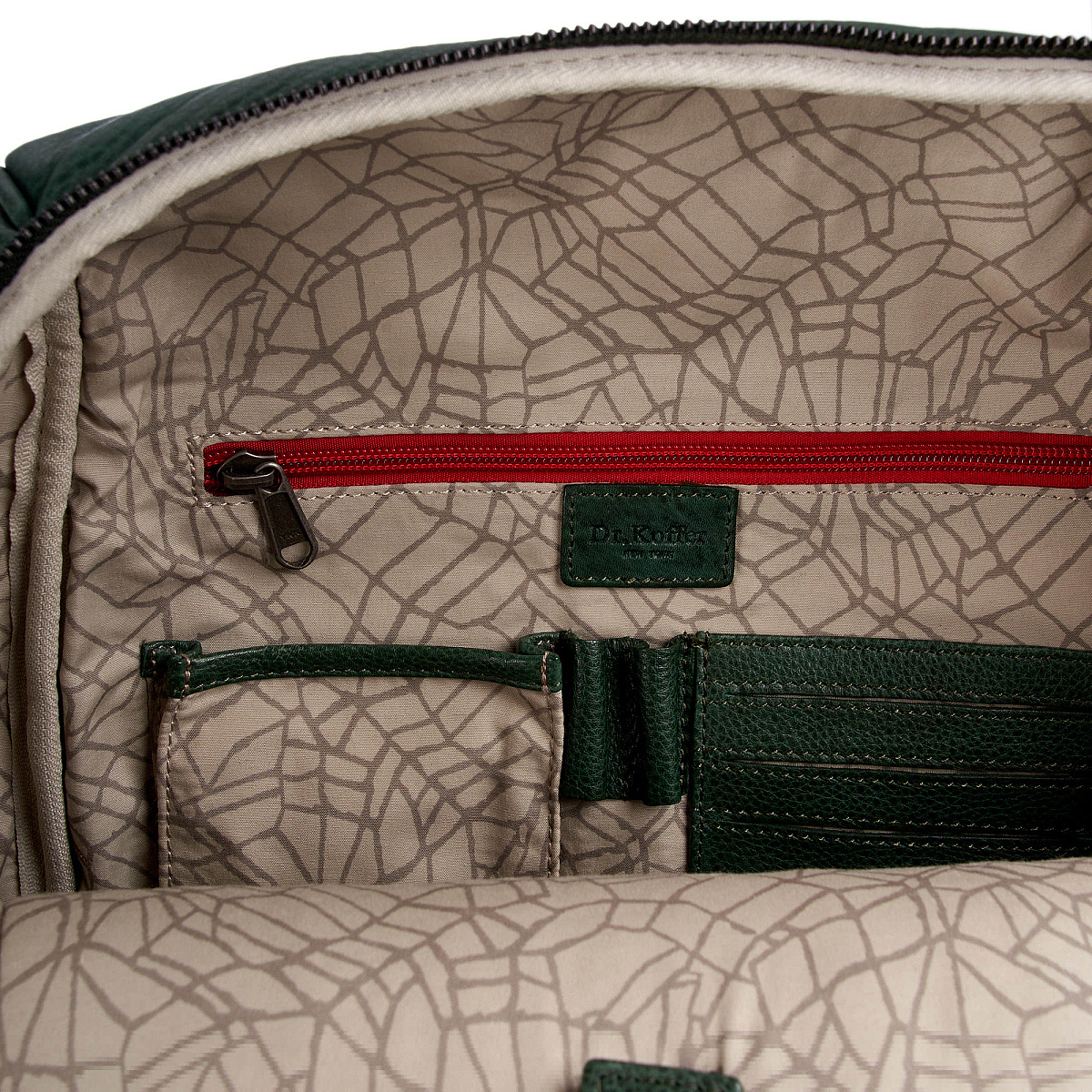 Рюкзак Dr.Koffer из натуральной кожи зеленый