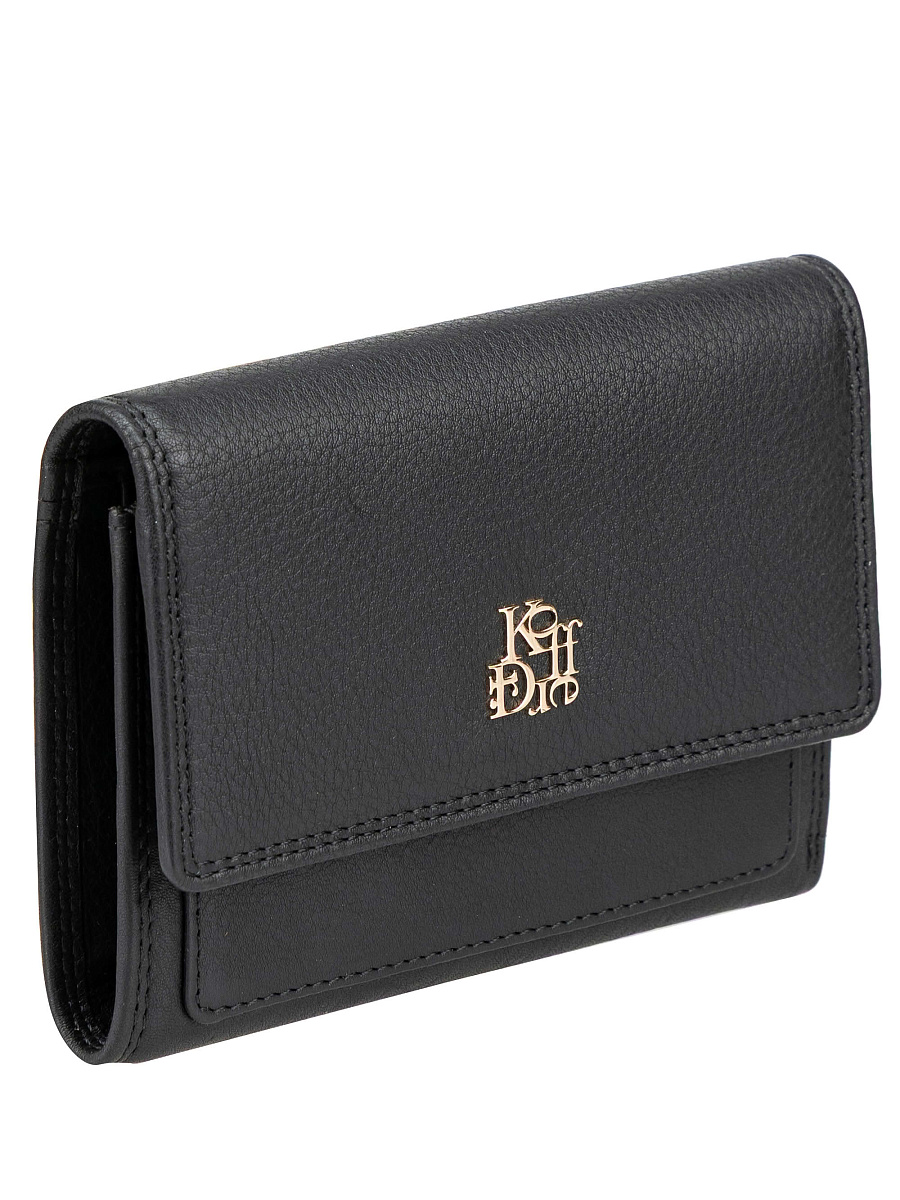 Портмоне Dr.Koffer из натуральной кожи черное