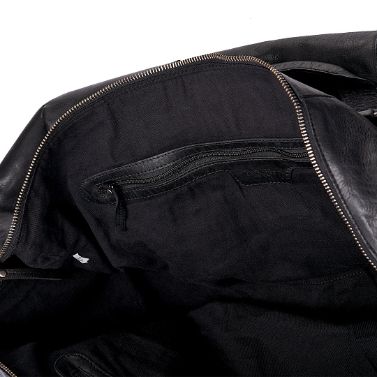 Сумка дорожная Dr.Koffer из натуральной кожи черная