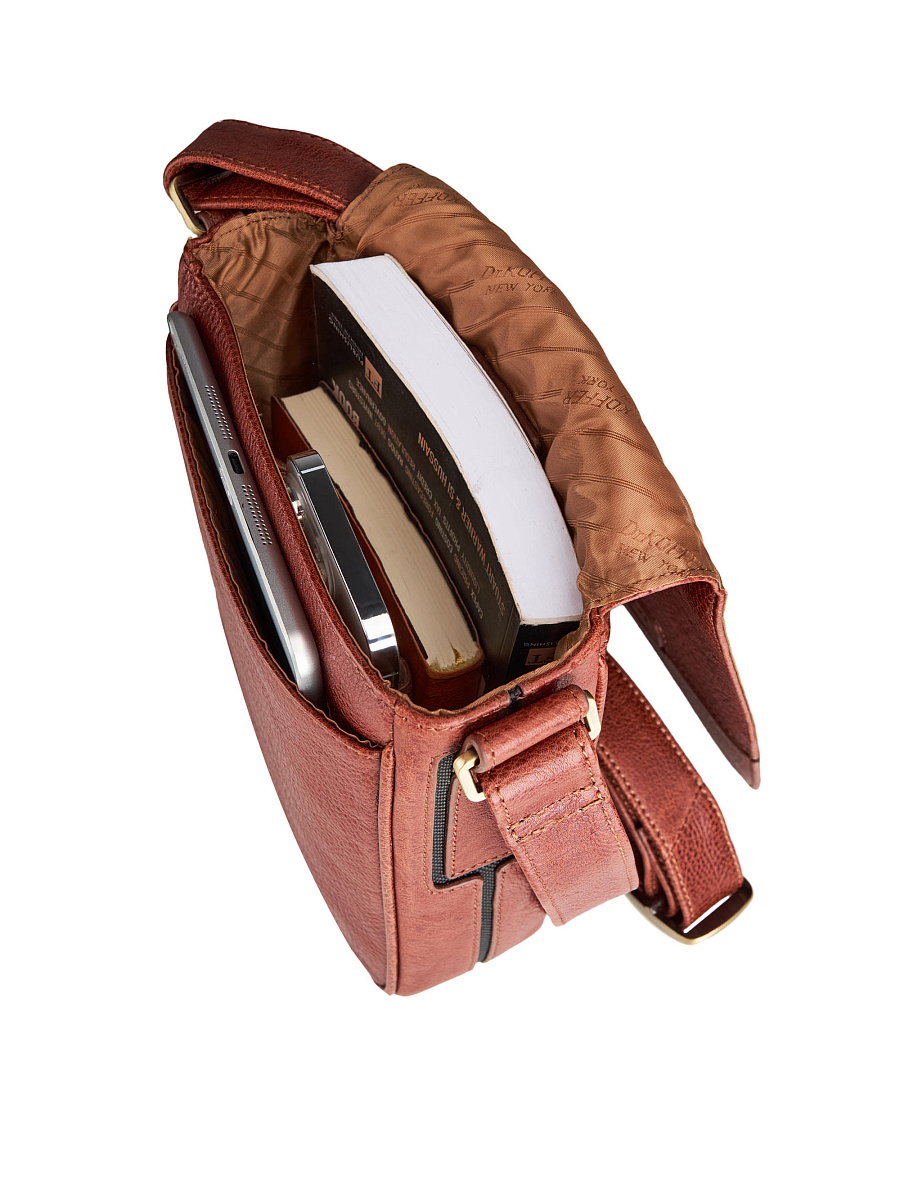 Сумка через плечо Dr.Koffer из натуральной кожи коричневая