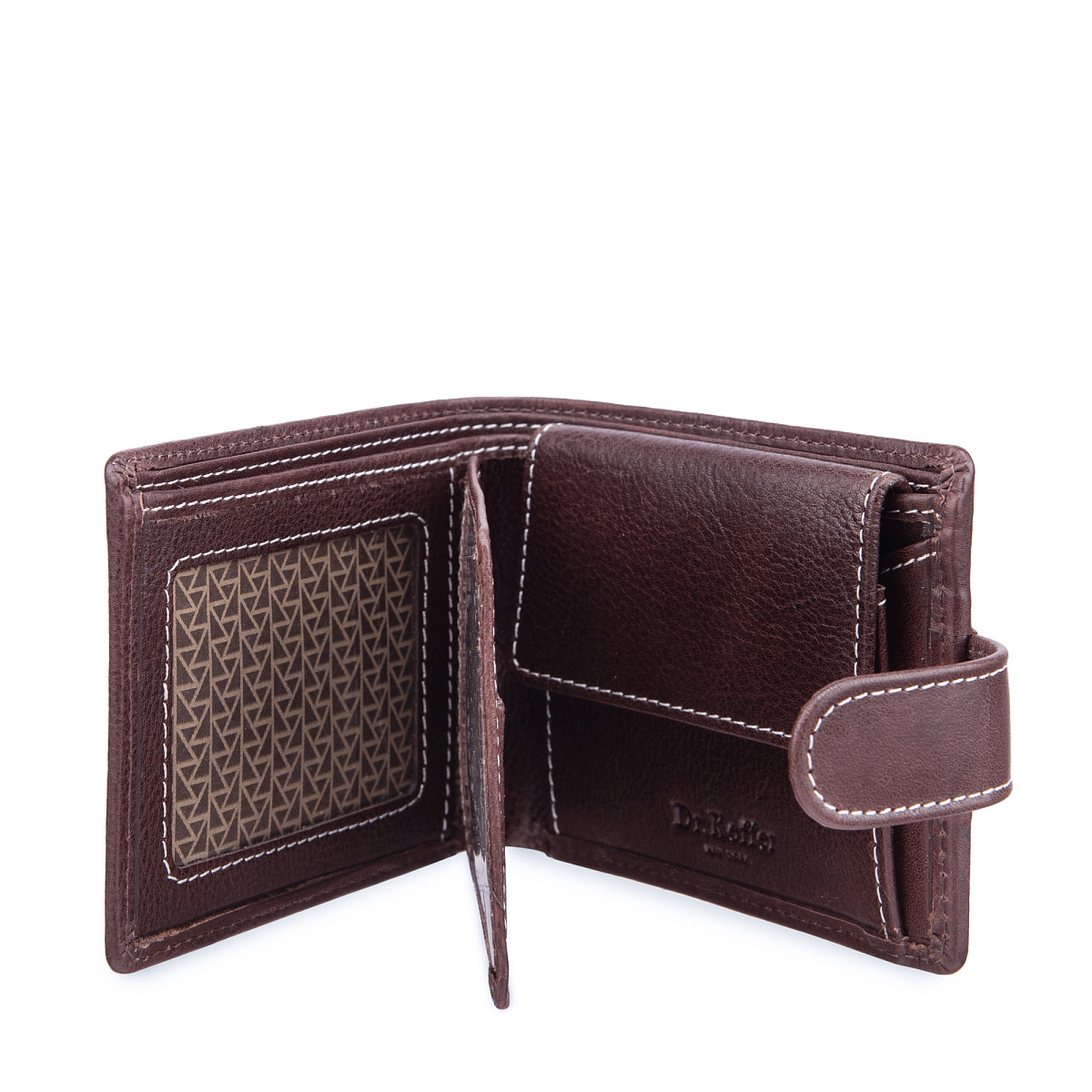 Портмоне Dr.Koffer из натуральной кожи коричневое