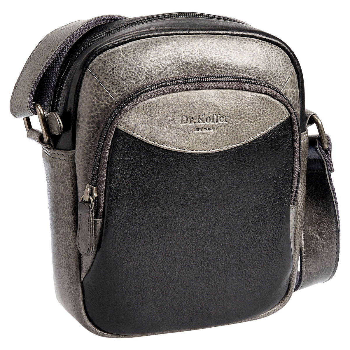 Сумка через плечо Dr.Koffer из натуральной кожи черная