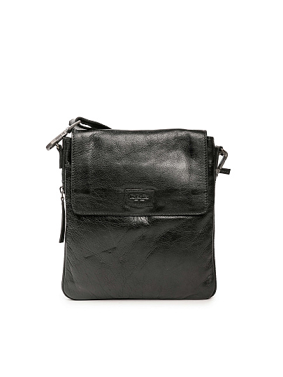 Сумка через плечо Dr.Koffer из натуральной кожи черная