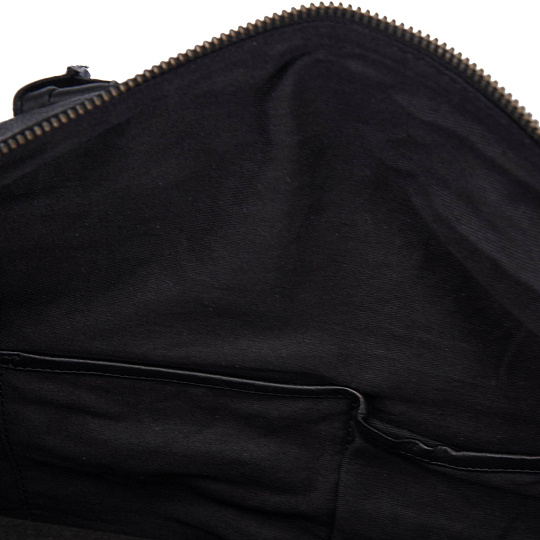 Сумка дорожная Dr.Koffer из натуральной кожи черная