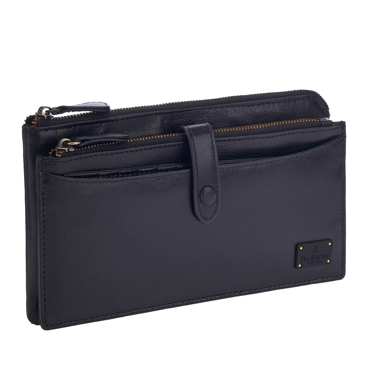 Портмоне Dr.Koffer из натуральной кожи черное