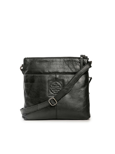 Сумка через плечо Dr.Koffer из натуральной кожи черная