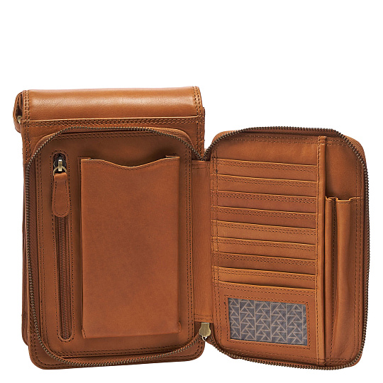 Сумка через плечо Dr.Koffer из натуральной кожи коричневая