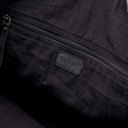 Сумка дорожная Dr.Koffer из натуральной кожи черная