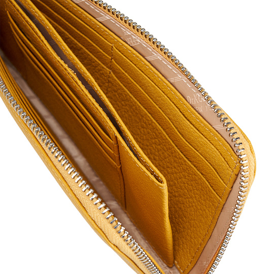 Портмоне Dr.Koffer из натуральной кожи желтое