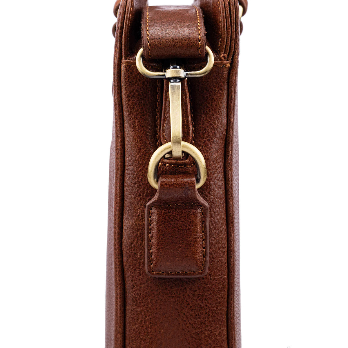 Деловая сумка Dr.Koffer из натуральной кожи коричневая