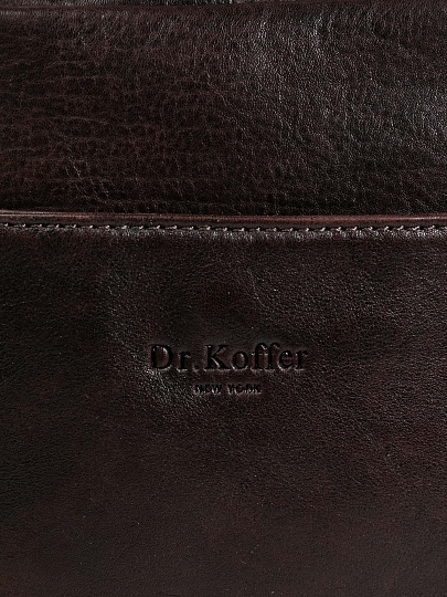 Сумка через плечо Dr.Koffer из натуральной кожи коричневая