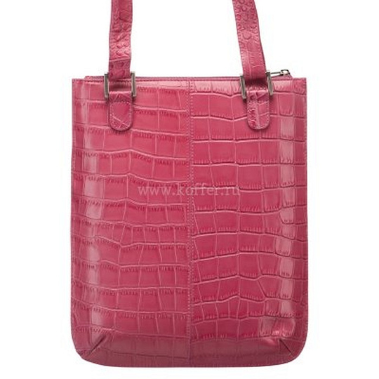 Сумка через плечо Dr.Koffer из натуральной кожи розовая