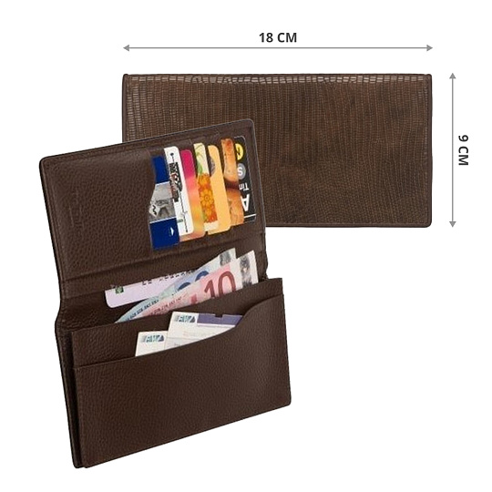 Портмоне Dr.Koffer из натуральной кожи коричневое