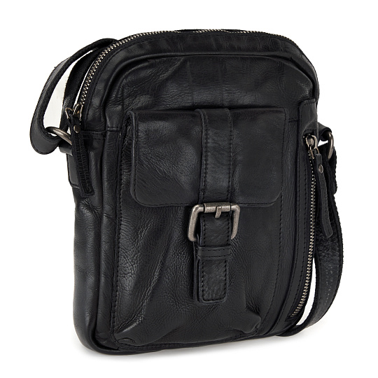 Сумка через плечо Dr.Koffer из натуральной кожи черная