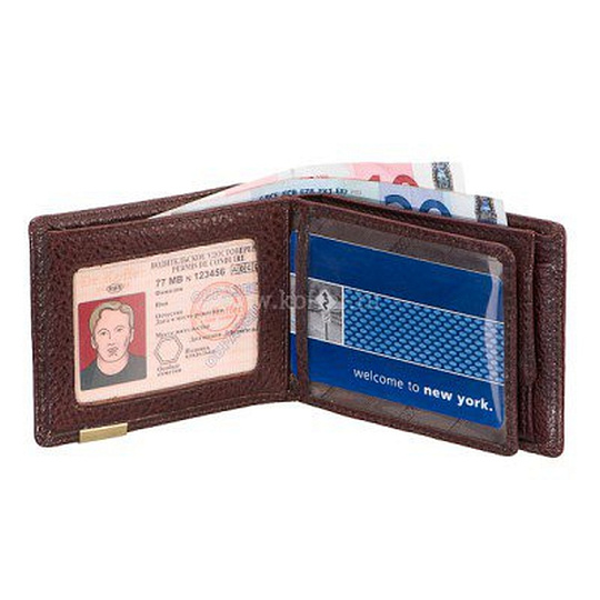 Портмоне Dr.Koffer из натуральной кожи коричневое