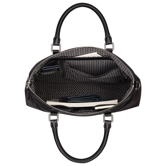 Деловая сумка Dr.Koffer из натуральной кожи черная