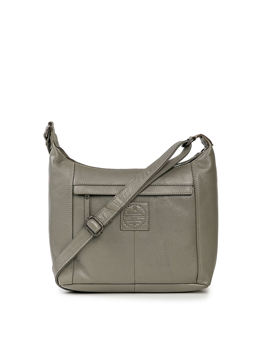 Сумка через плечо Dr.Koffer из натуральной кожи серая