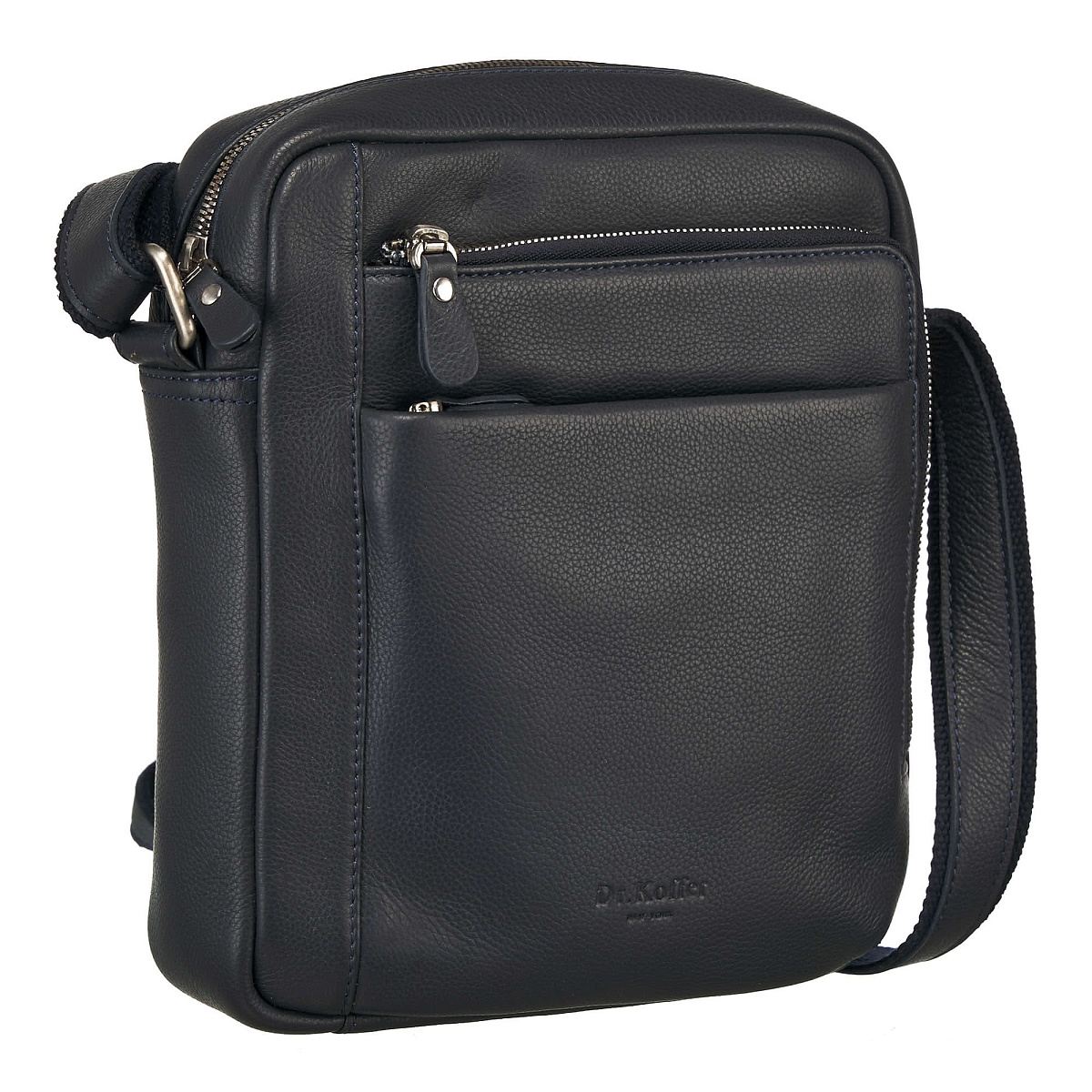 Сумка через плечо Dr.Koffer из натуральной кожи синяя