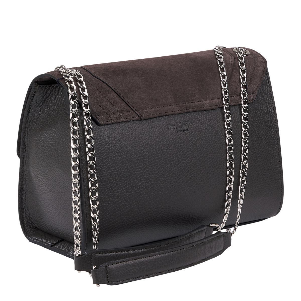 Женская сумка Dr. Koffer из натуральной кожи серая