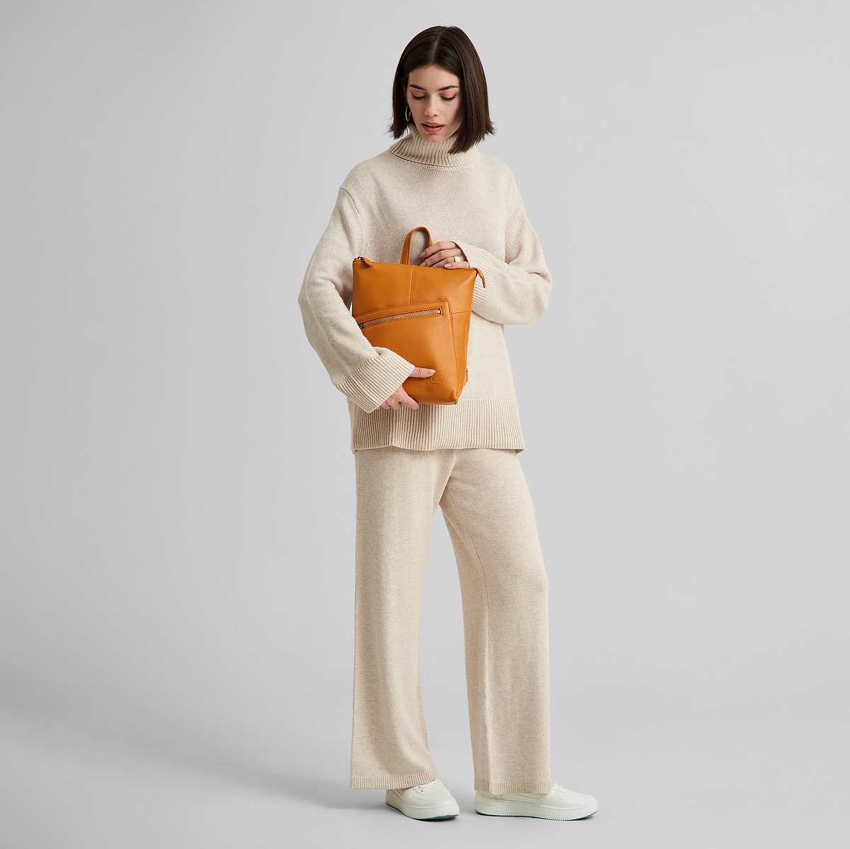 Рюкзак Dr.Koffer из натуральной кожи желтый