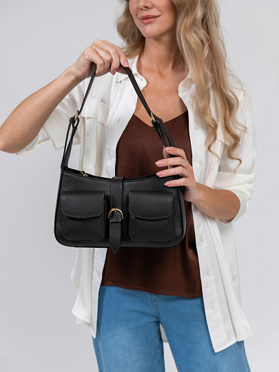 Женская сумка Dr.Koffer из натуральной кожи темно-коричневая