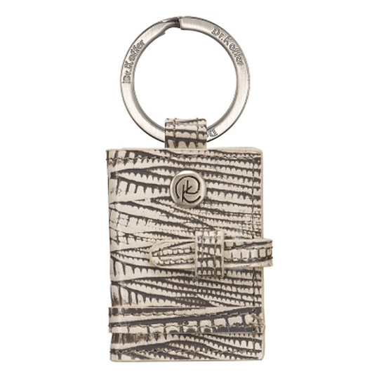 Брелок Dr. Koffer из натуральной кожи серый