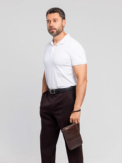 Сумка барсетка из натуральной кожи Dr. Koffer коричневая