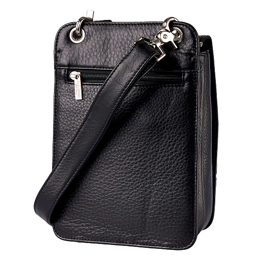 Сумка через плечо Dr.Koffer из натуральной кожи черная