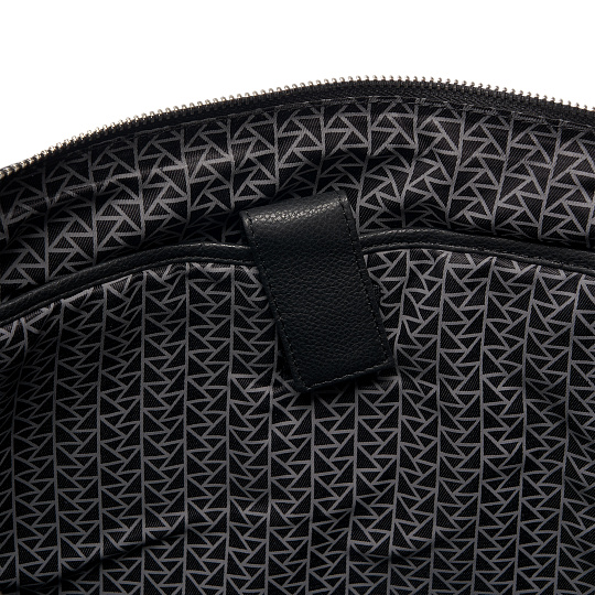 Деловая сумка Dr.Koffer из натуральной кожи черная