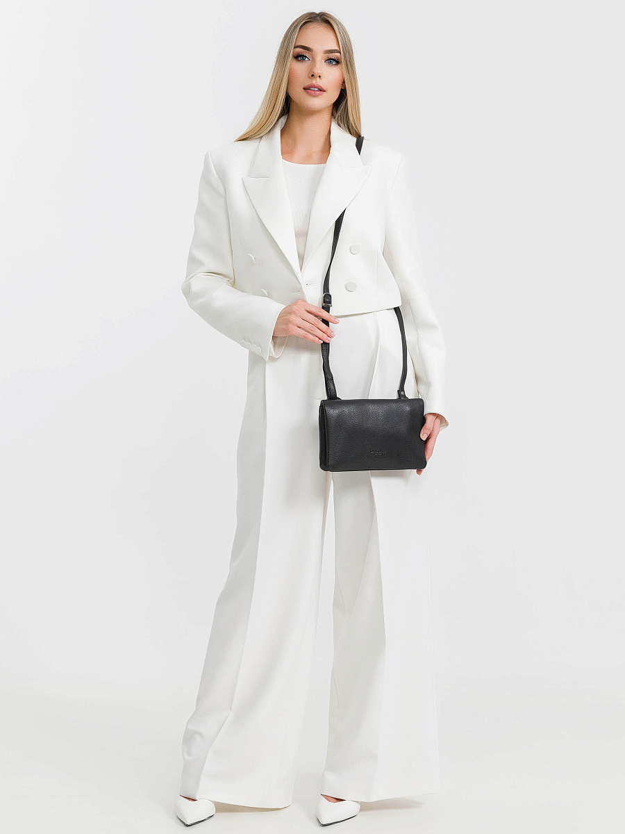 Сумка через плечо Dr.Koffer из натуральной кожи черная